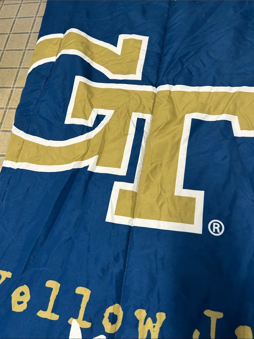 Georgia Tech Blue and Gold Comforter & Pillow Case